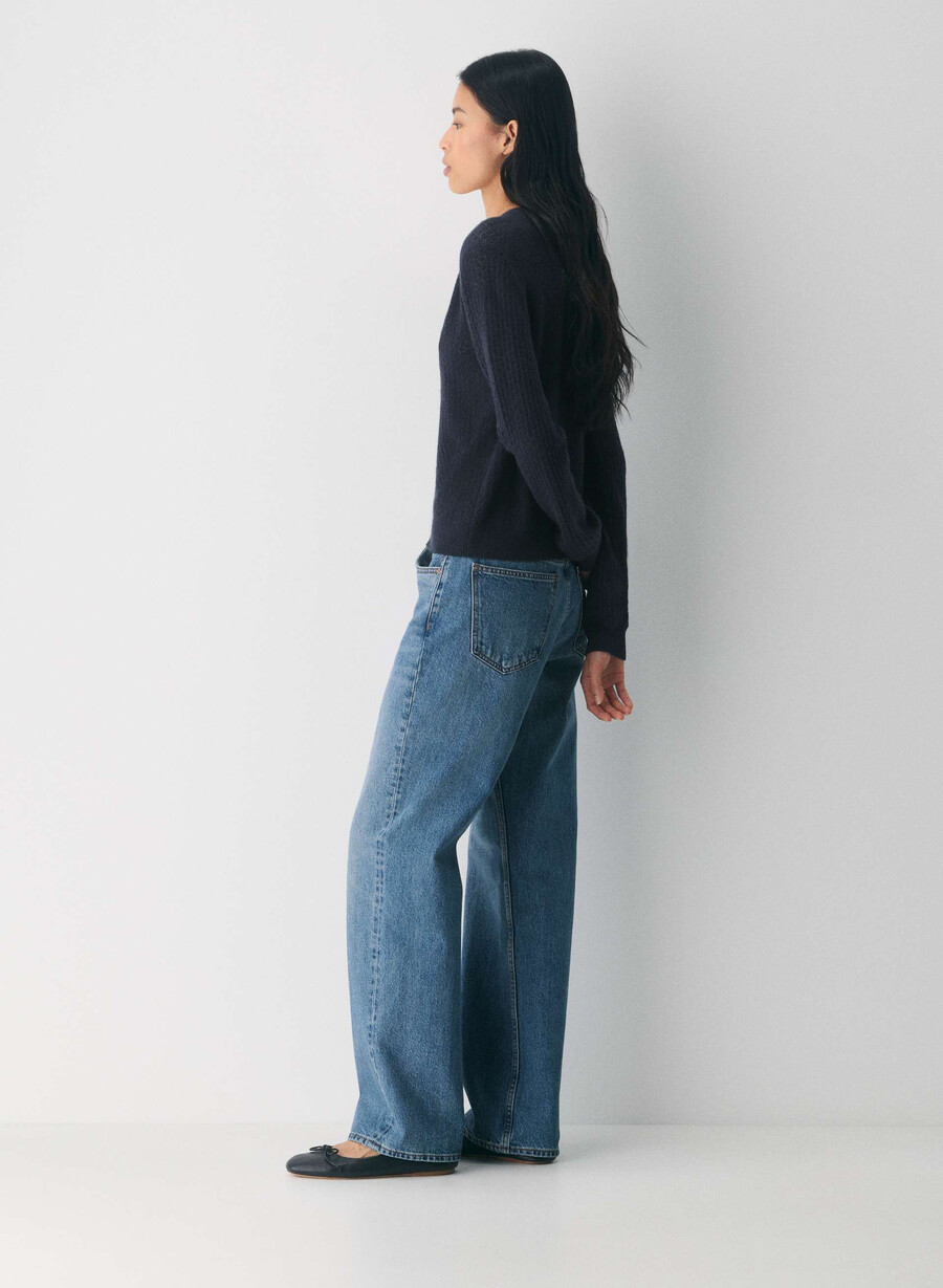 comma ull kasjmir cardigan mØrk navy
