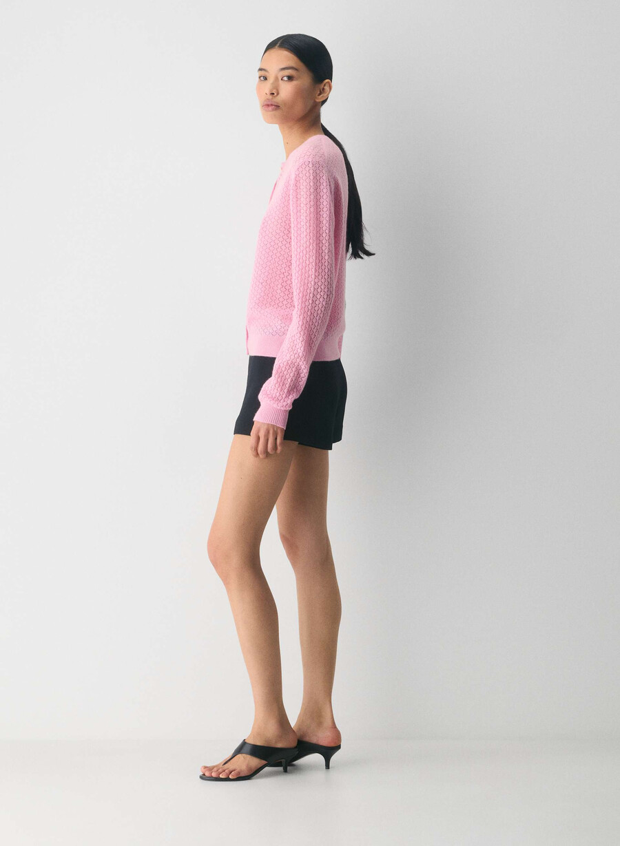 comma ull kasjmir cardigan jellybean rosa