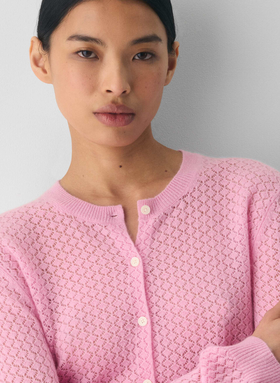 comma ull kasjmir cardigan jellybean rosa