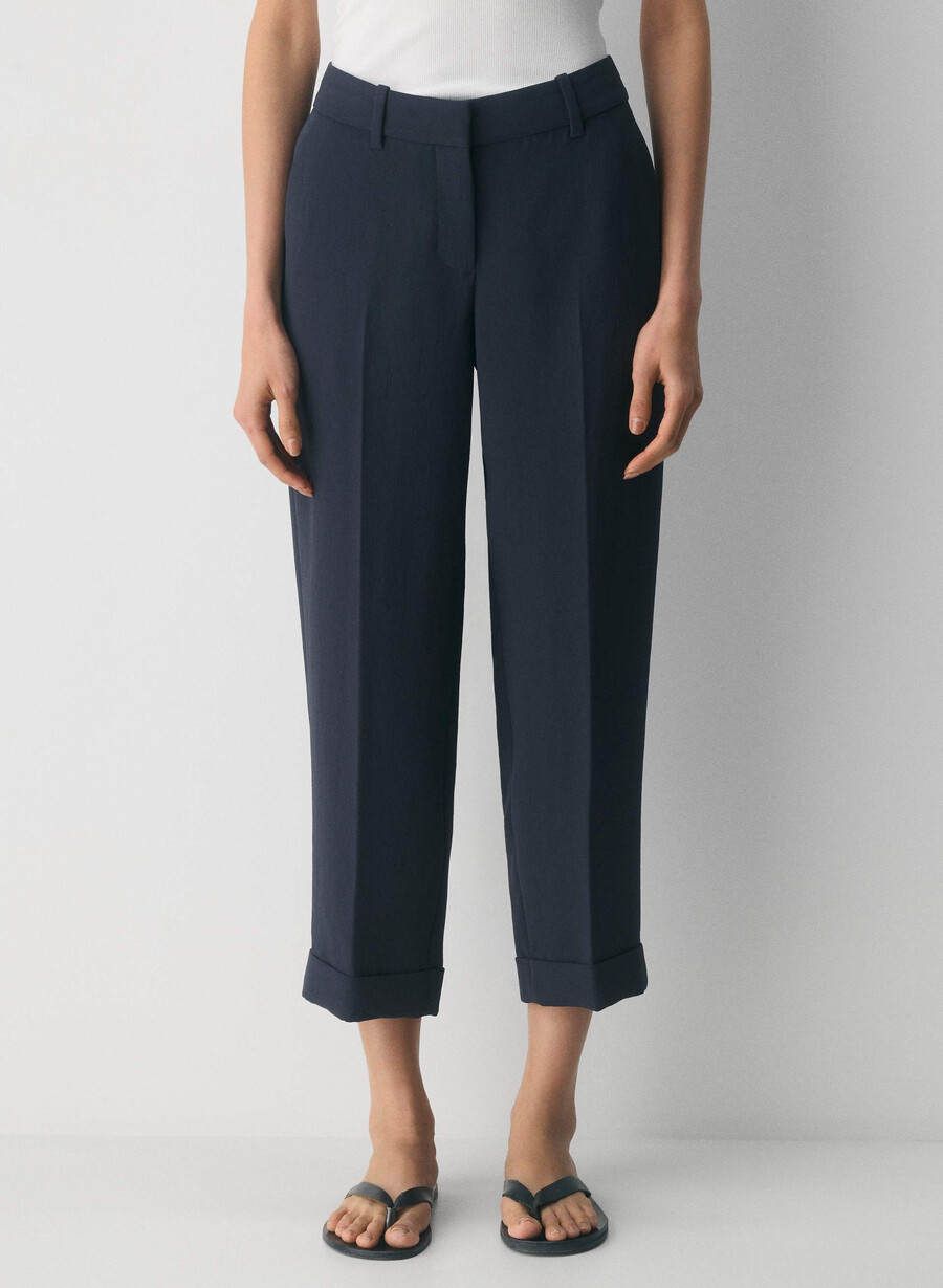 spire-bukse - crepette mØrk navy