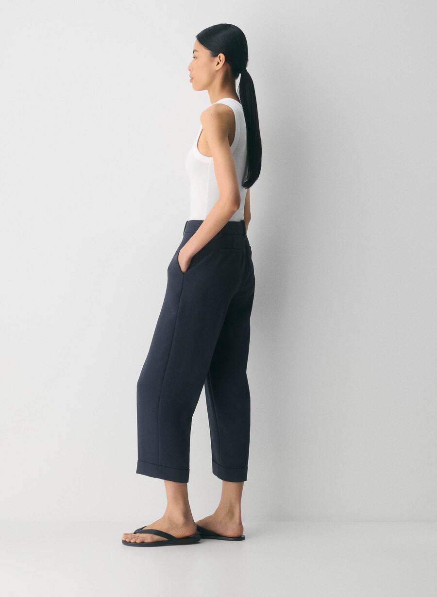 spire-bukse - crepette mØrk navy