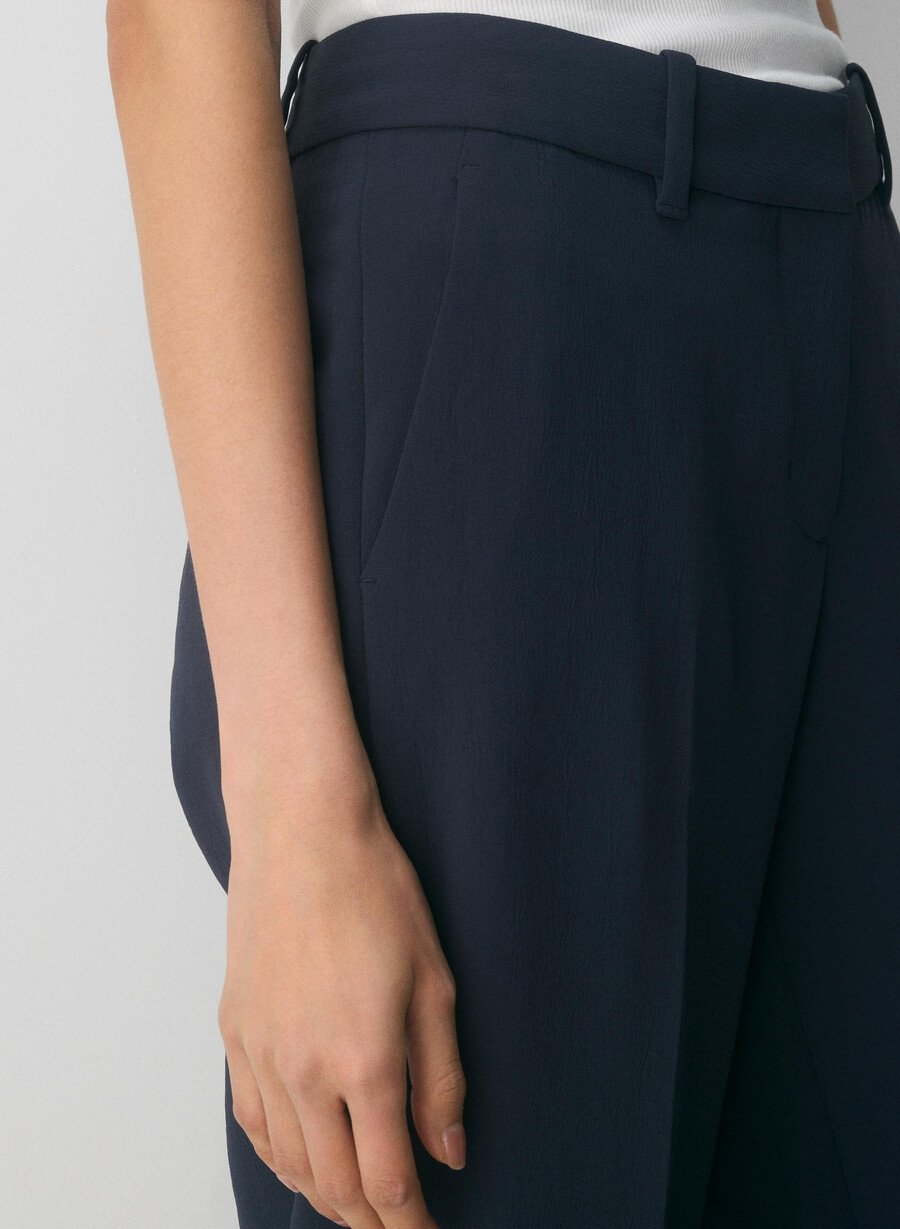 spire-bukse - crepette mØrk navy