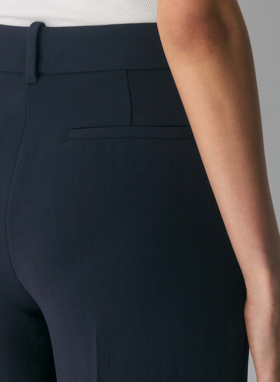 spire-bukse - crepette mØrk navy