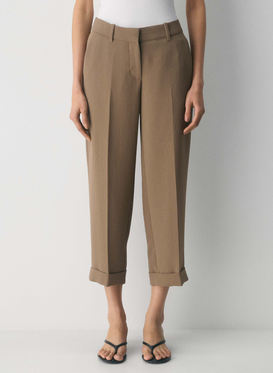 spire pant - crepette folio brun