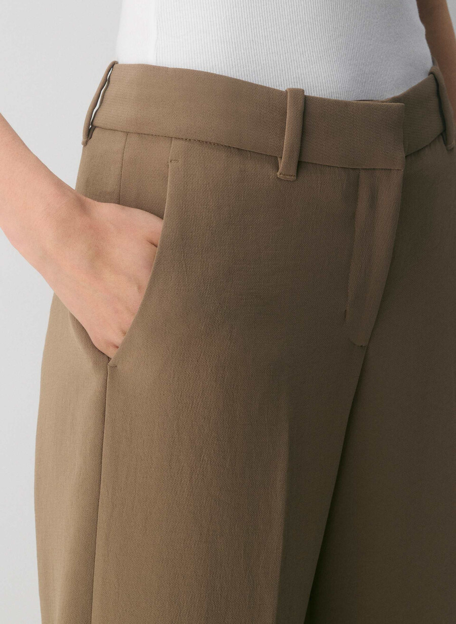 spire pant - crepette folio brun