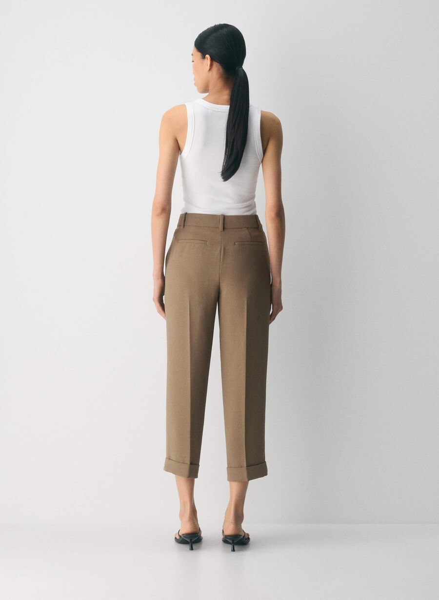 spire pant - crepette folio brun