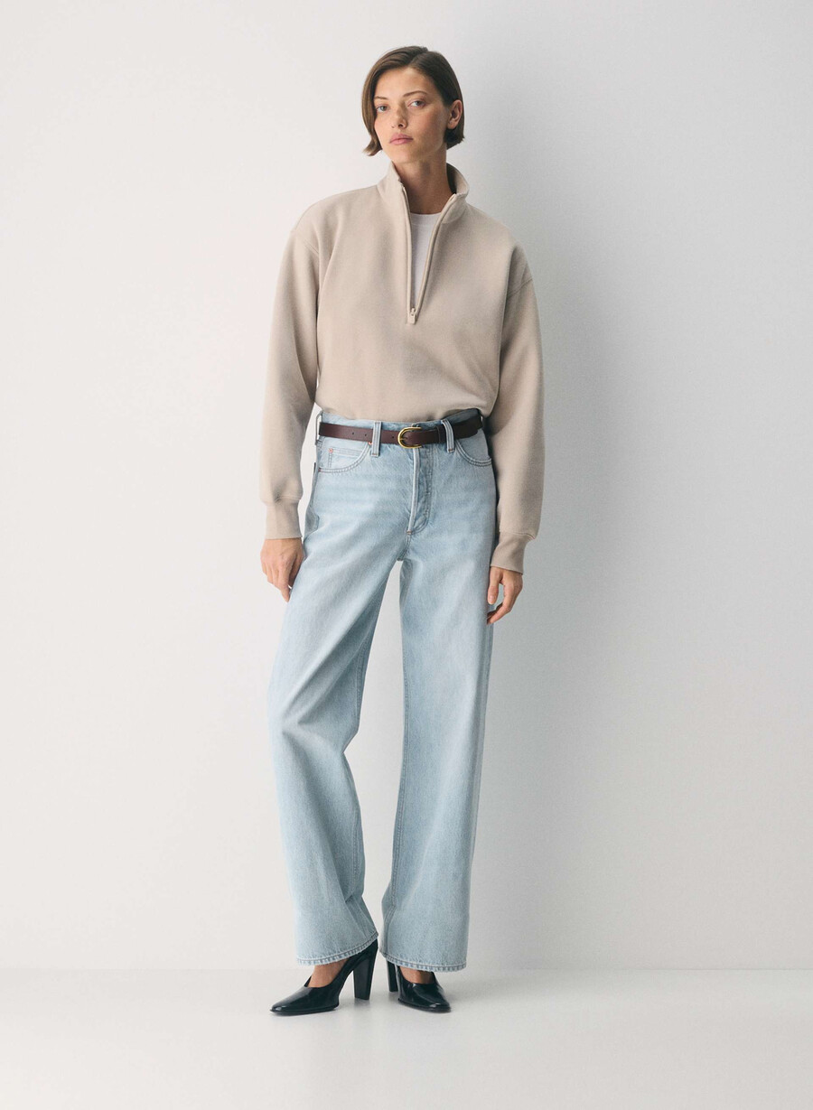 denim forum 90-tallets vintage lavt sittende jeans med mansjetter 15 år brl thr bleu