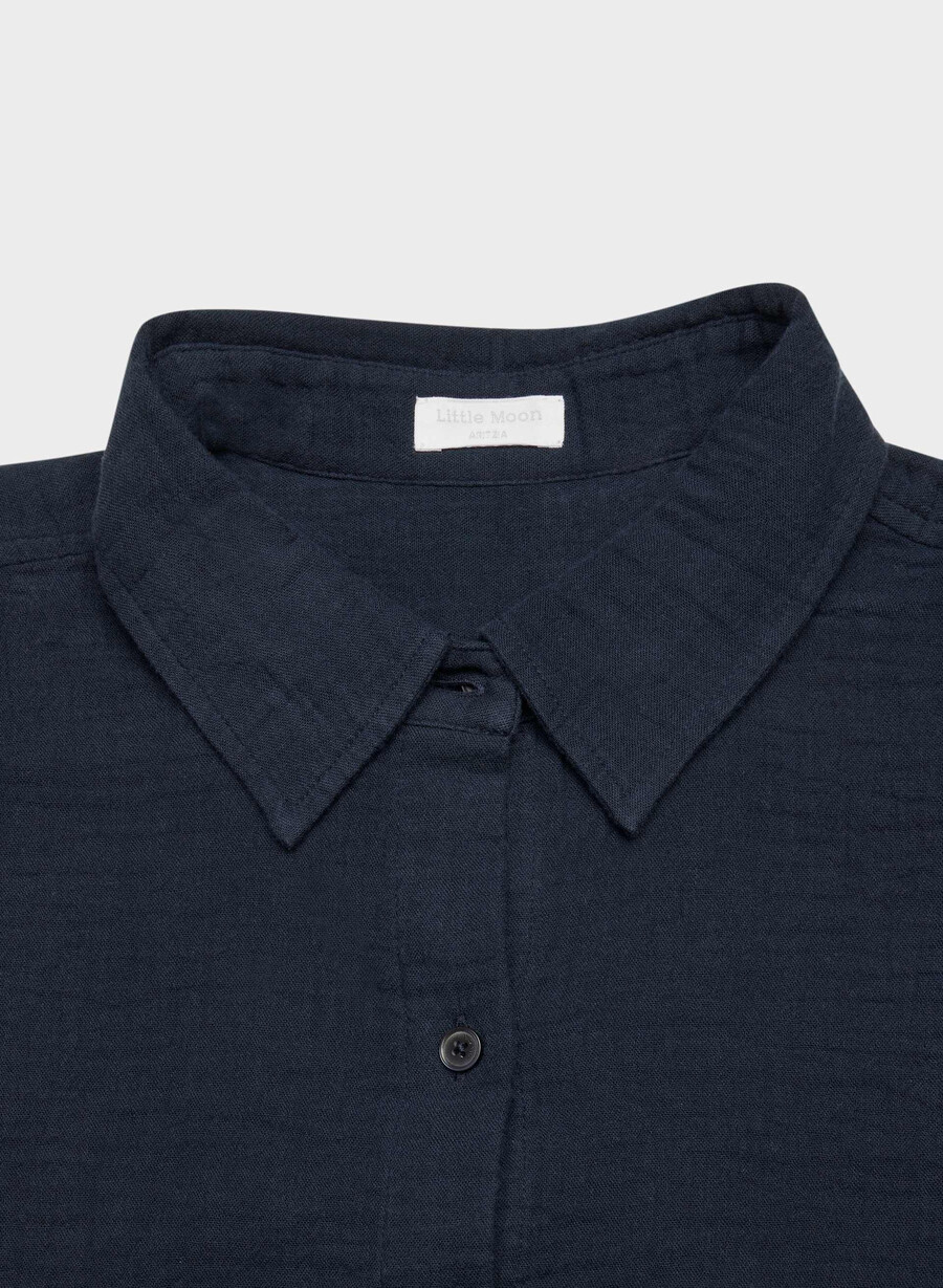 airplush cotton sail cropped skjorte admiral