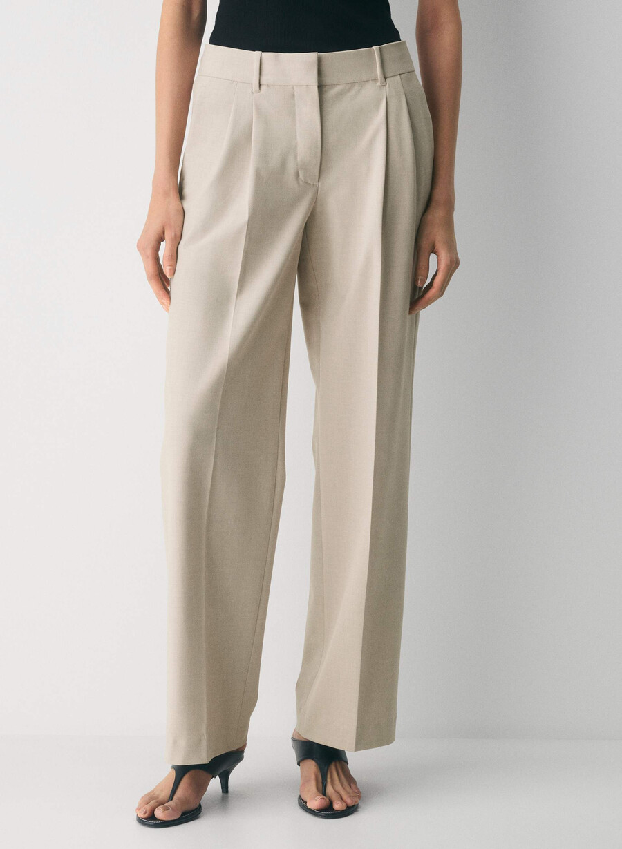 the effortless pant lo-rise - reessential light heather matte pearl