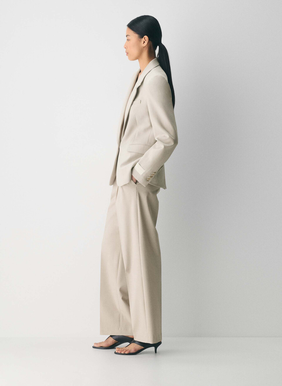 the effortless pant lo-rise - reessential light heather matte pearl