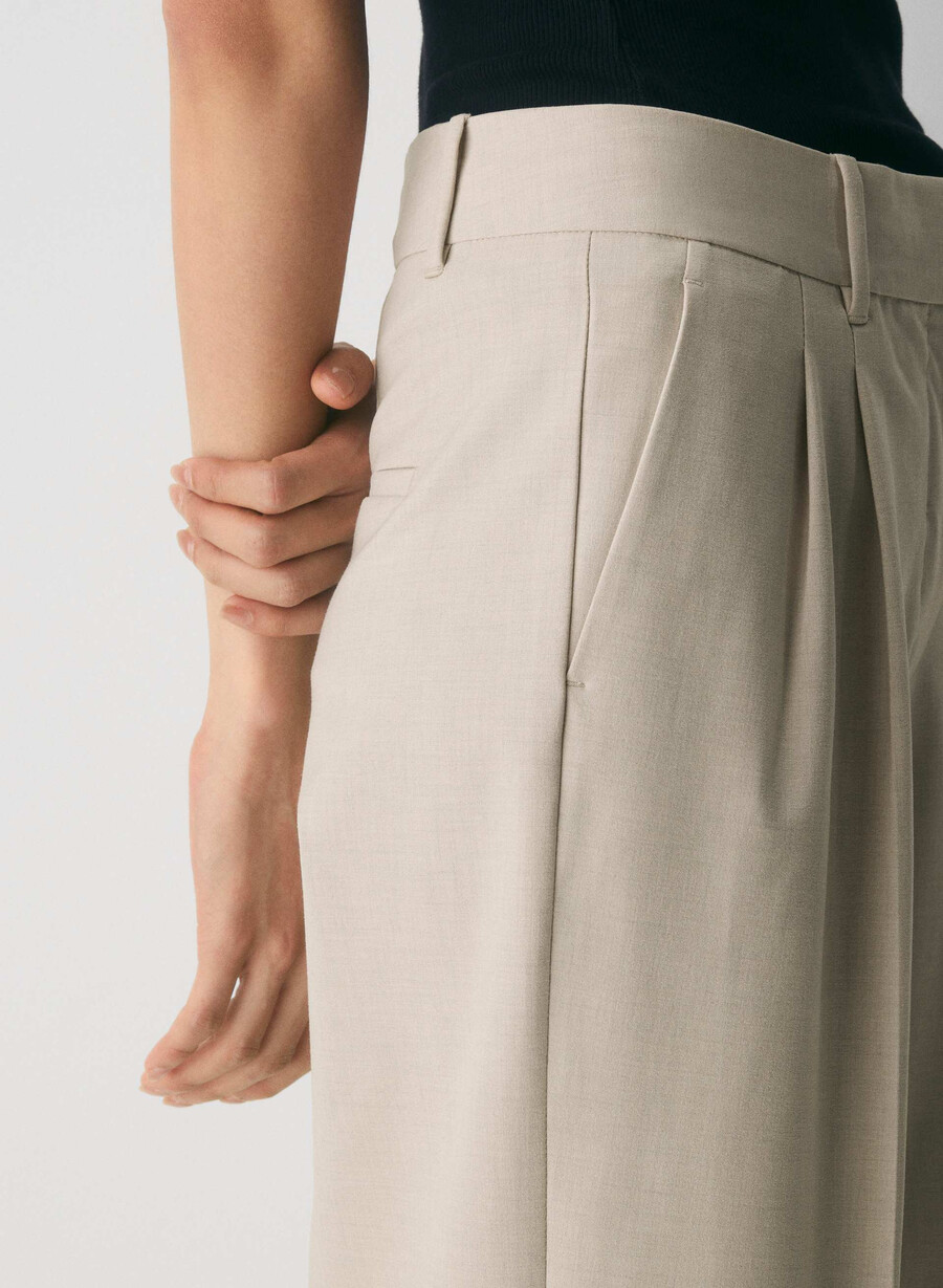 the effortless pant lo-rise - reessential light heather matte pearl
