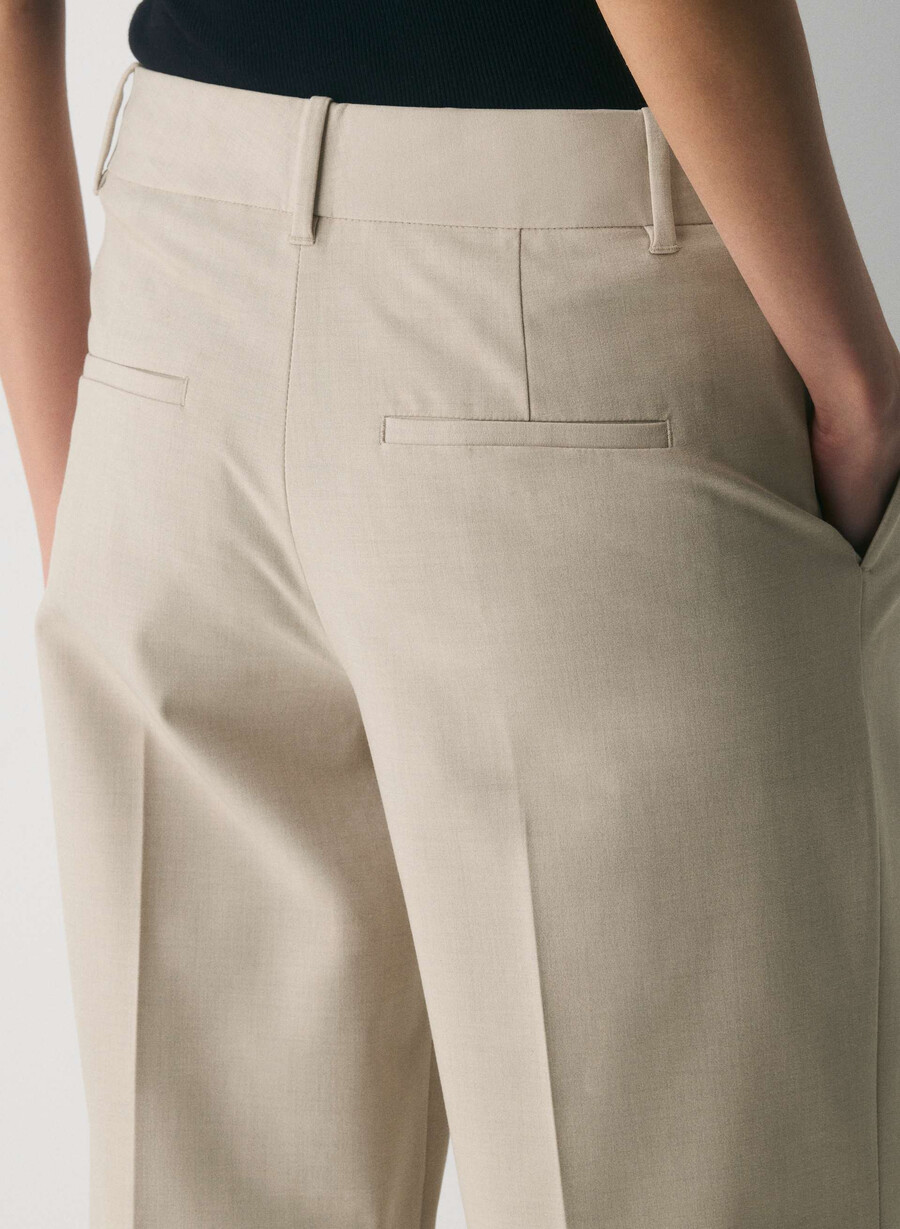 the effortless pant lo-rise - reessential light heather matte pearl