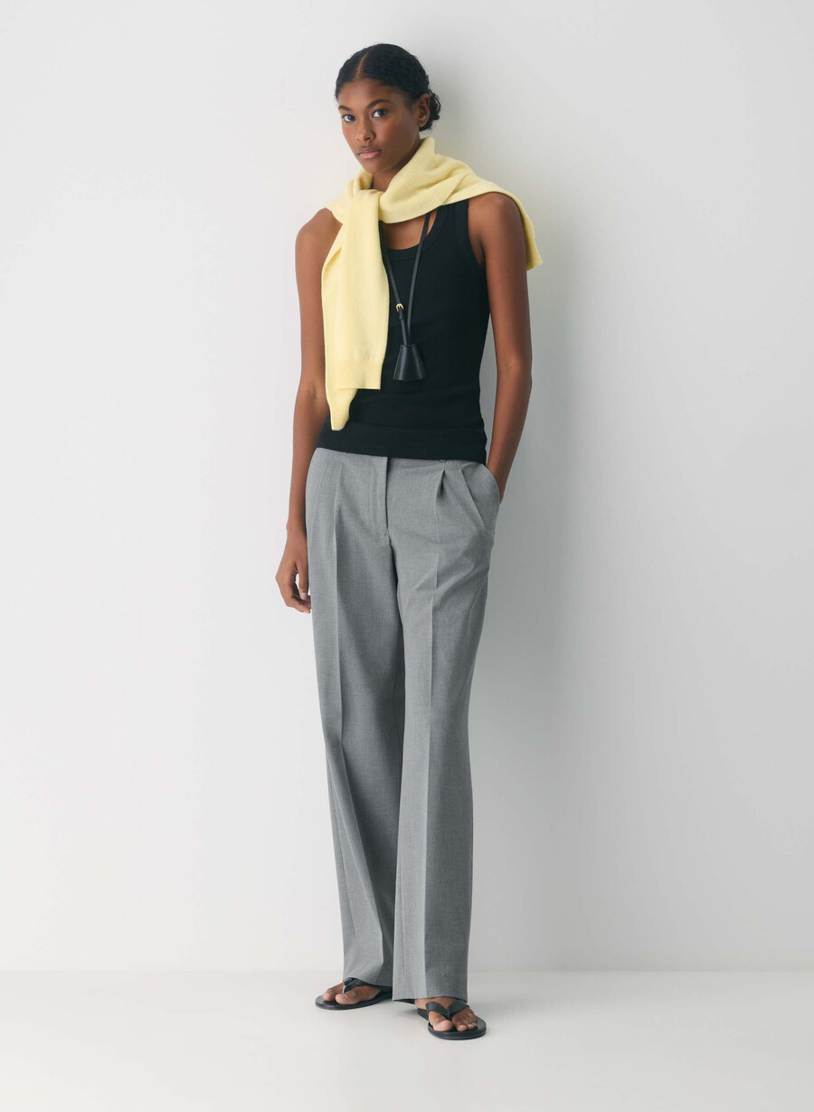 the effortless pant lo-rise - reessential lys mØrkegrÅ