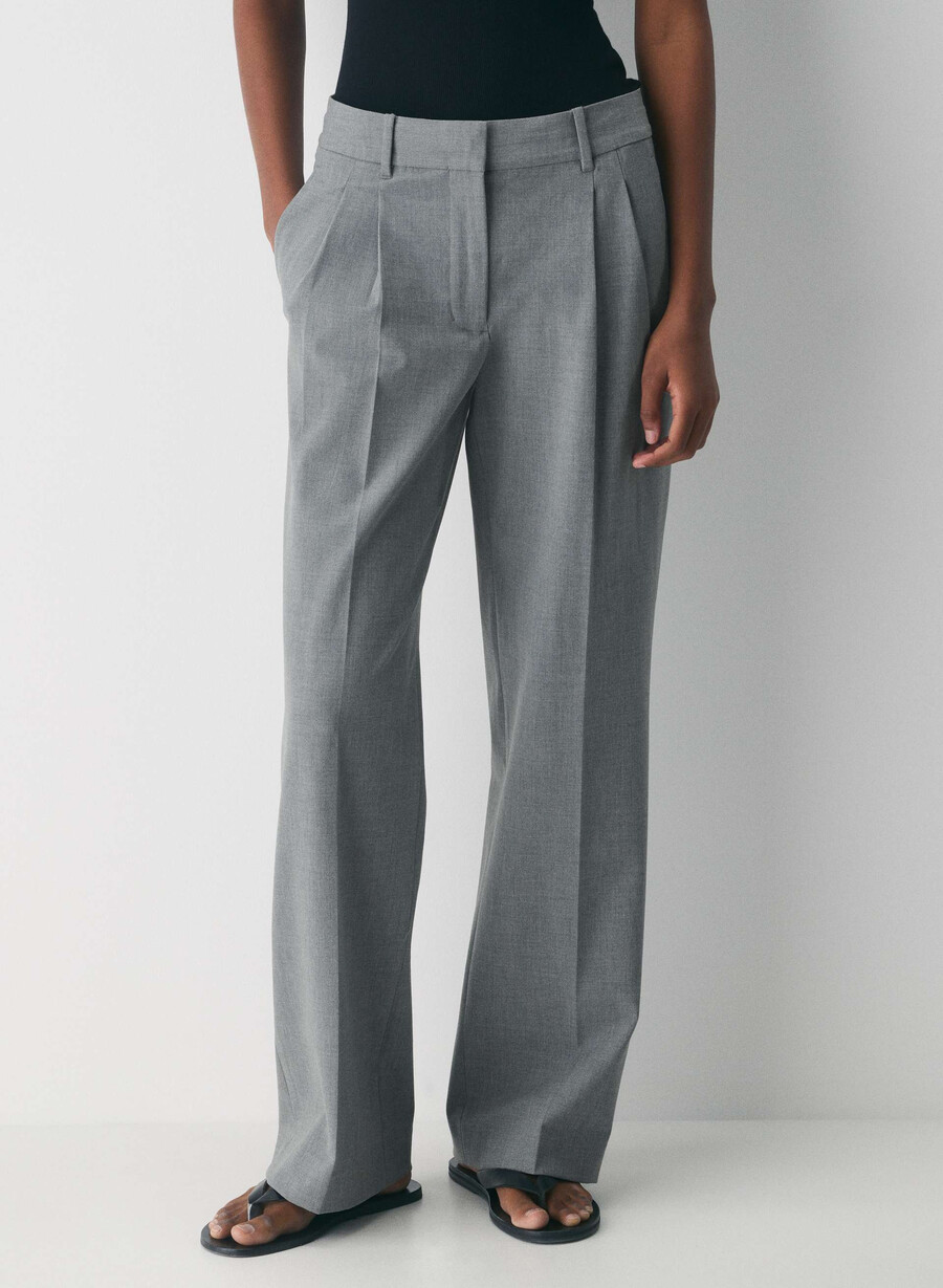 the effortless pant lo-rise - reessential lys mØrkegrÅ