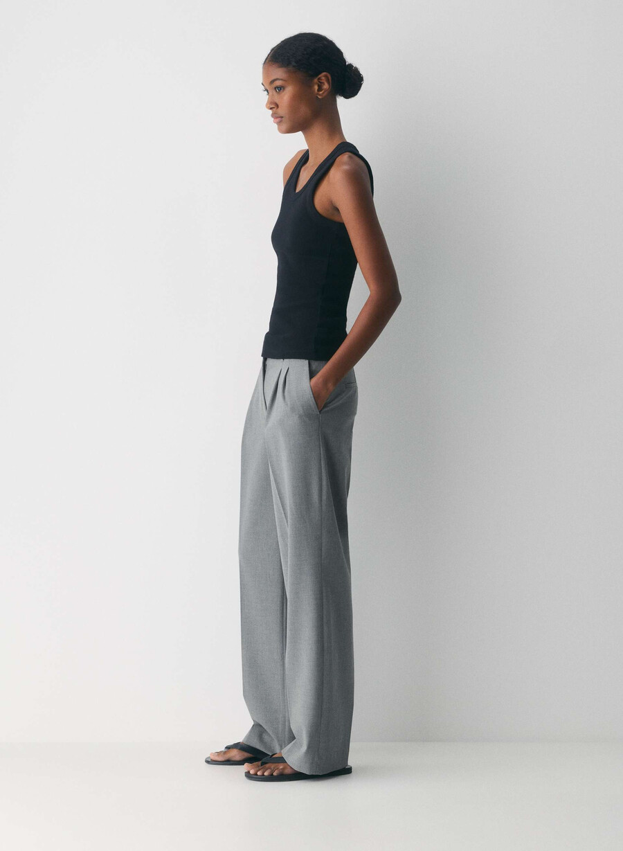 the effortless pant lo-rise - reessential lys mØrkegrÅ