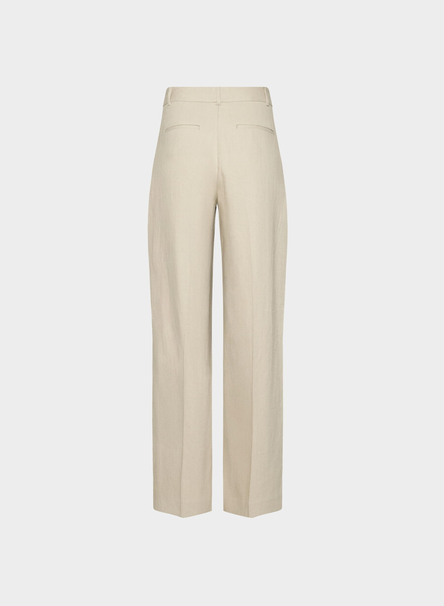 the effortless pant - lin pergament beige