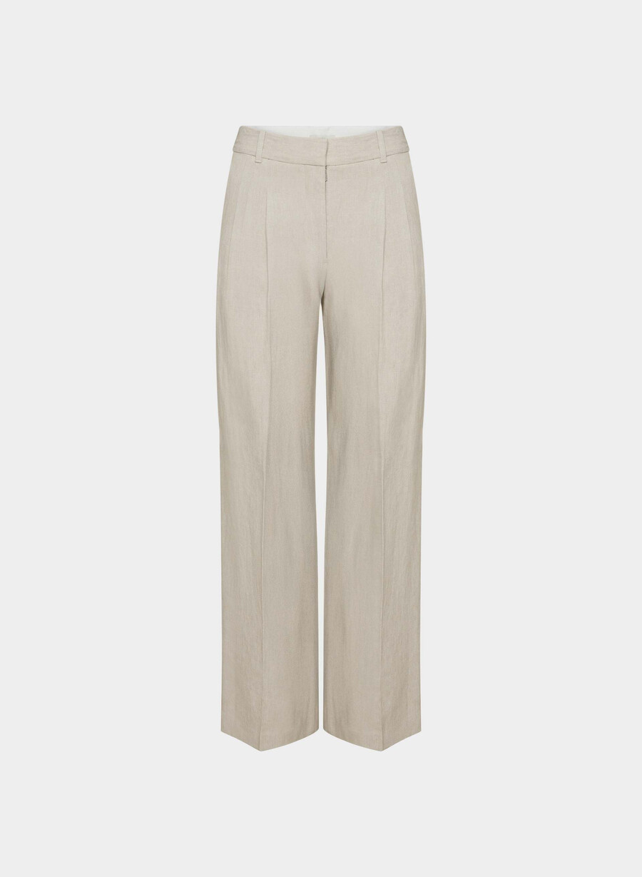 the effortless pant - lin udarvet mØrk ecru