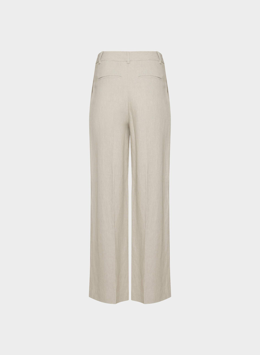the effortless pant - lin udarvet mØrk ecru