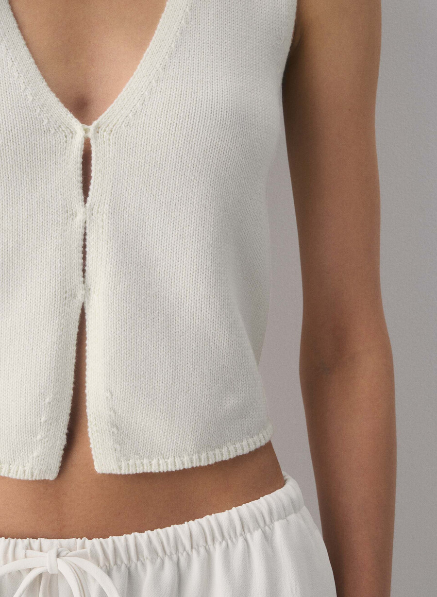 cotton charm baskisk genservest i lys bjørk