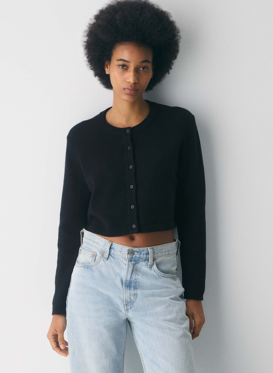 cotton charm sicily cardigan svart