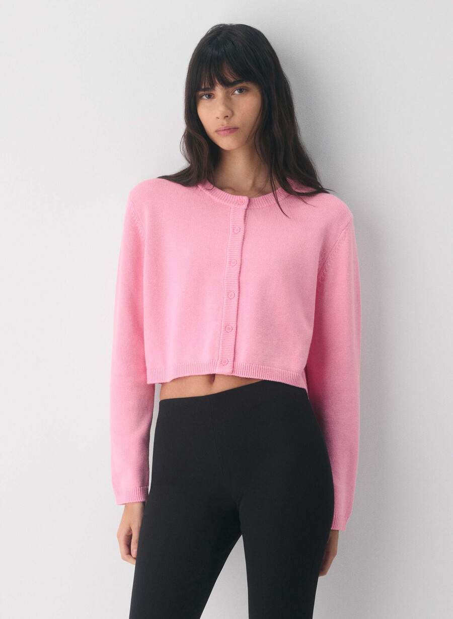 cotton charm sicilia cardigan jellybean rosa