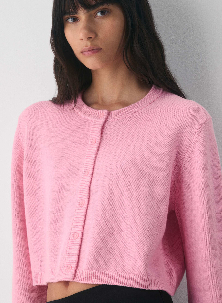 cotton charm sicilia cardigan jellybean rosa