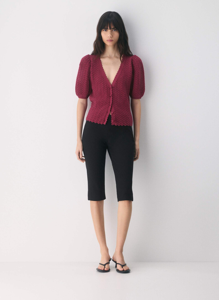 cotton charm fika cardigan juicy rose