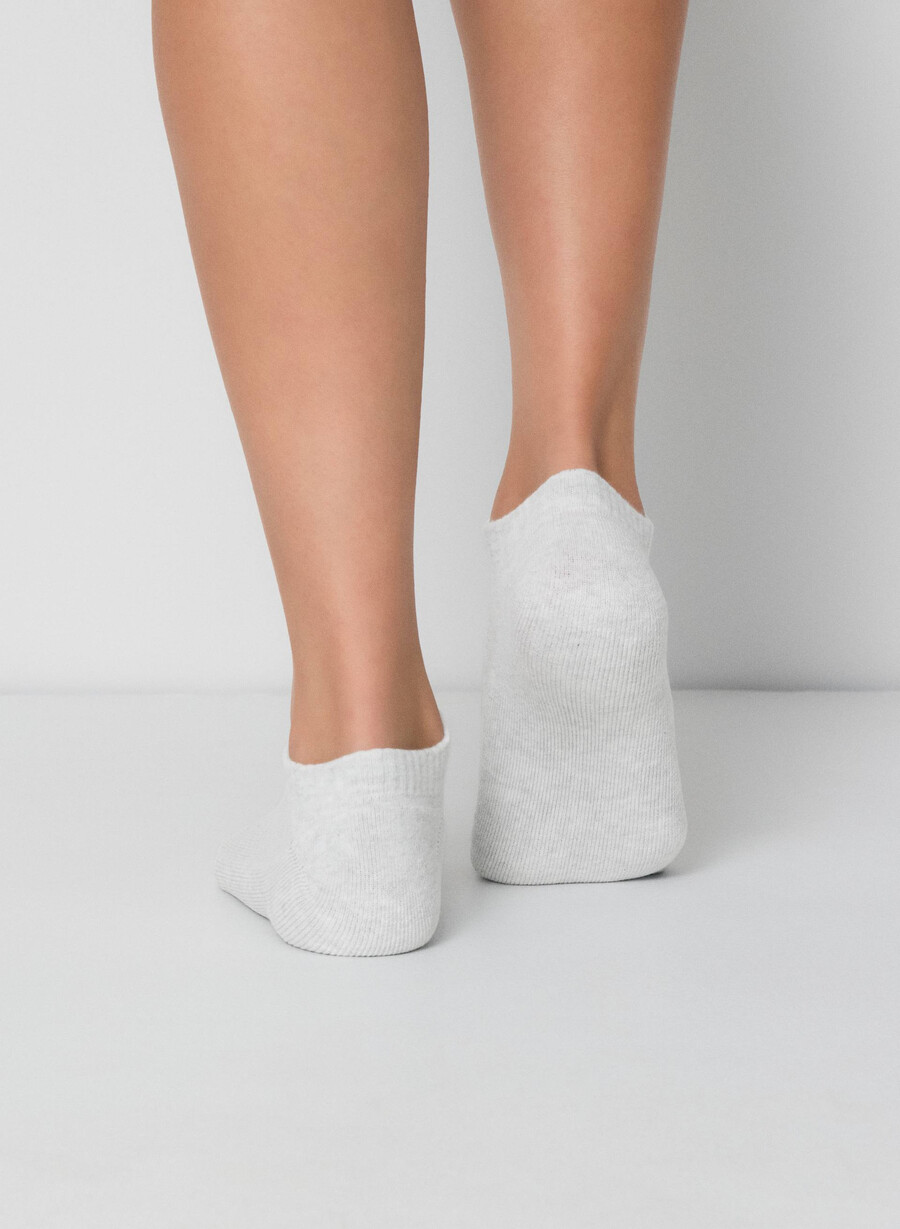 beste noensinne no-show sokker 3-pakning heather cloud hvit