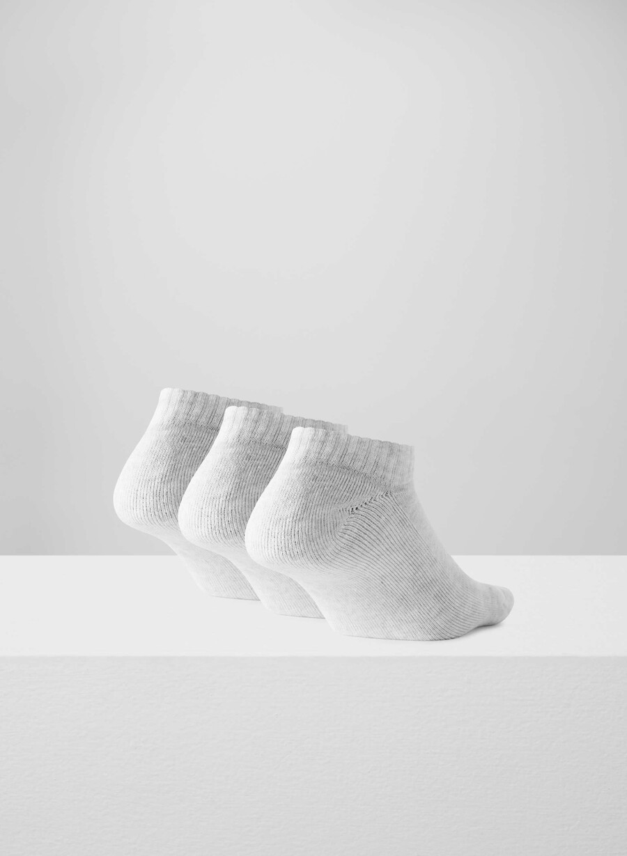 beste noensinne no-show sokker 3-pakning heather cloud hvit