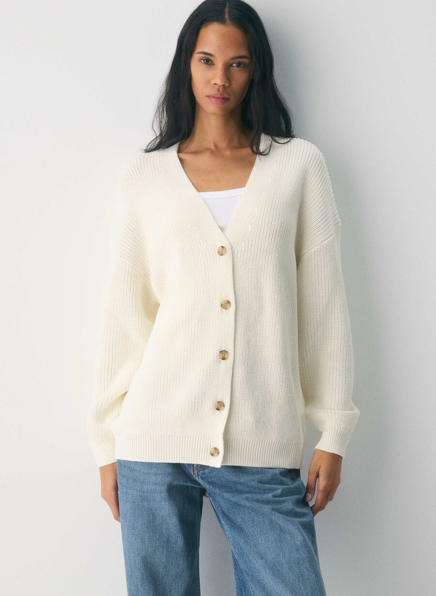 qualifier cardigan lys bjørk