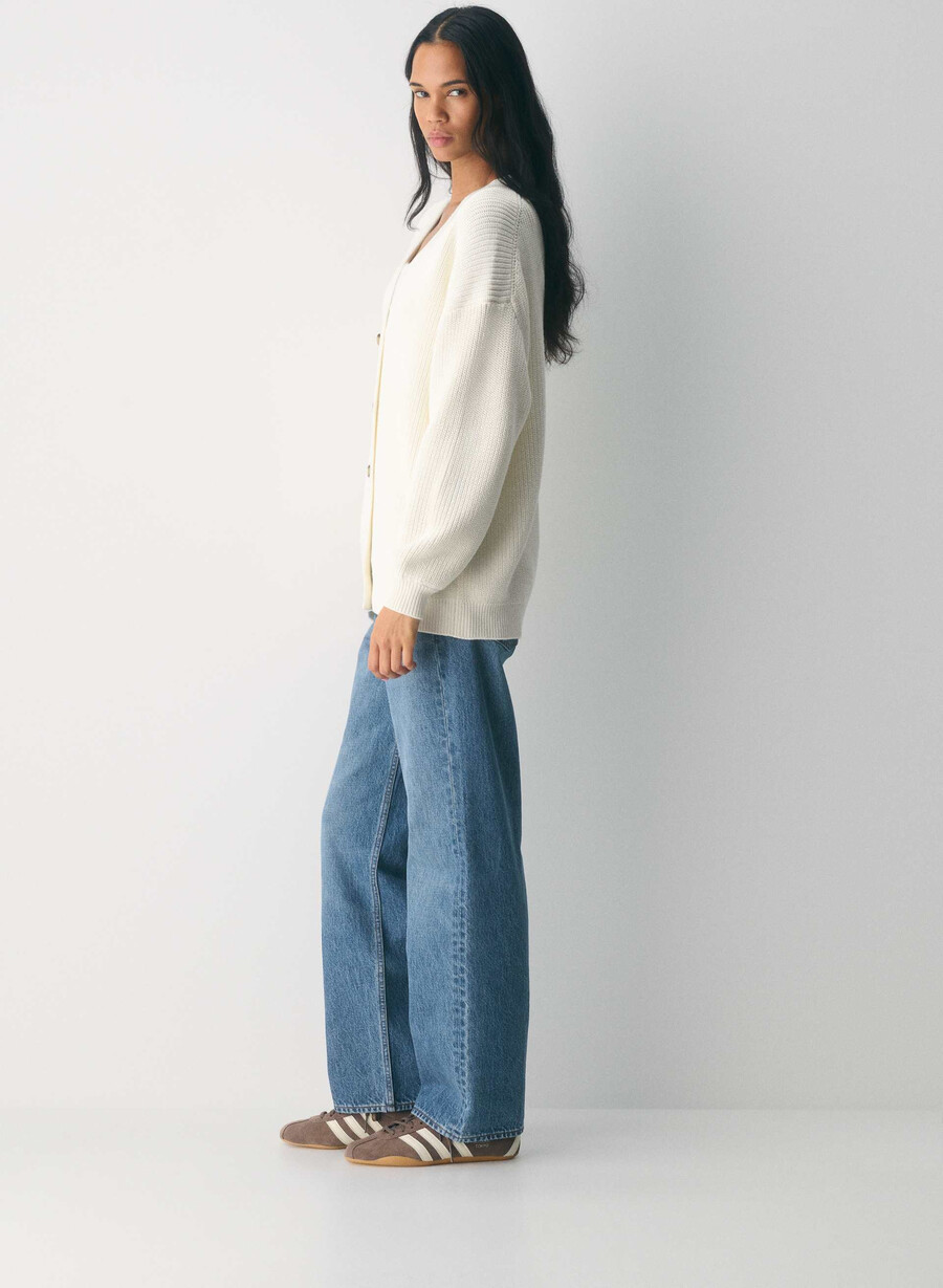 qualifier cardigan lys bjørk