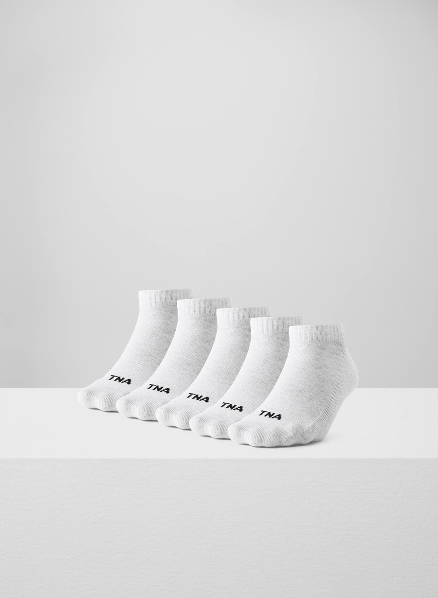 beste noensinne no-show sokker 5-pakning heather cloud hvit