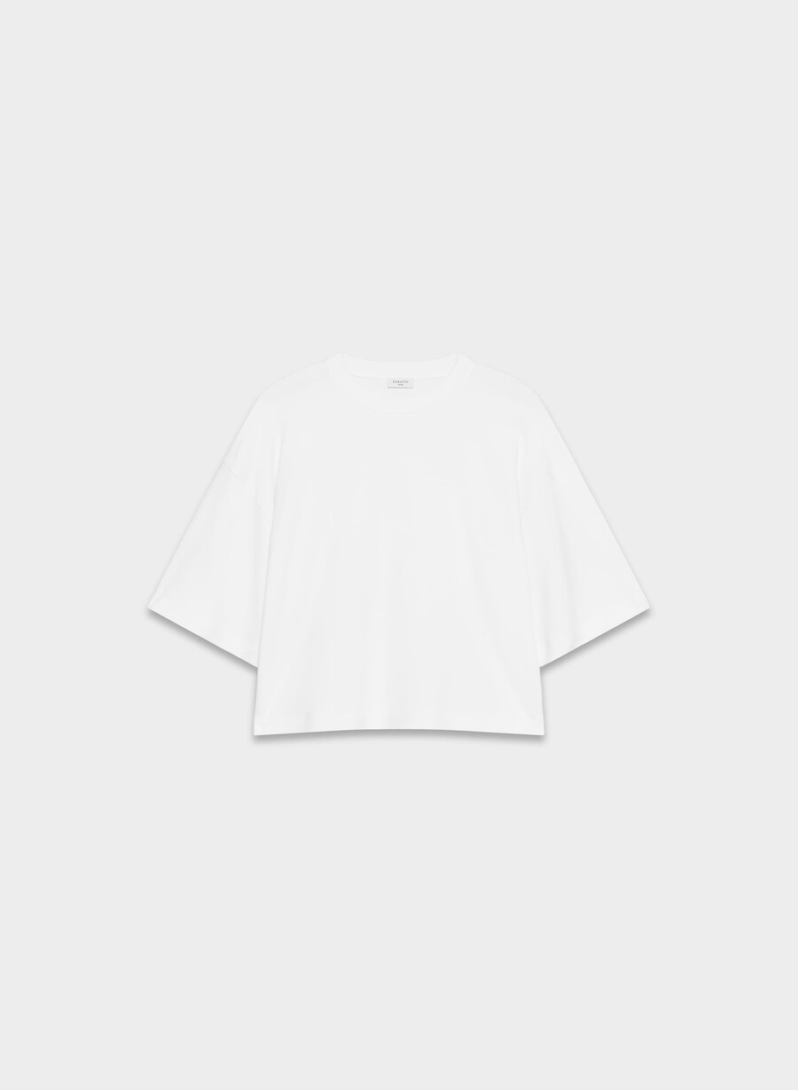 interlock bomulls-elect-t-skjorte hvit