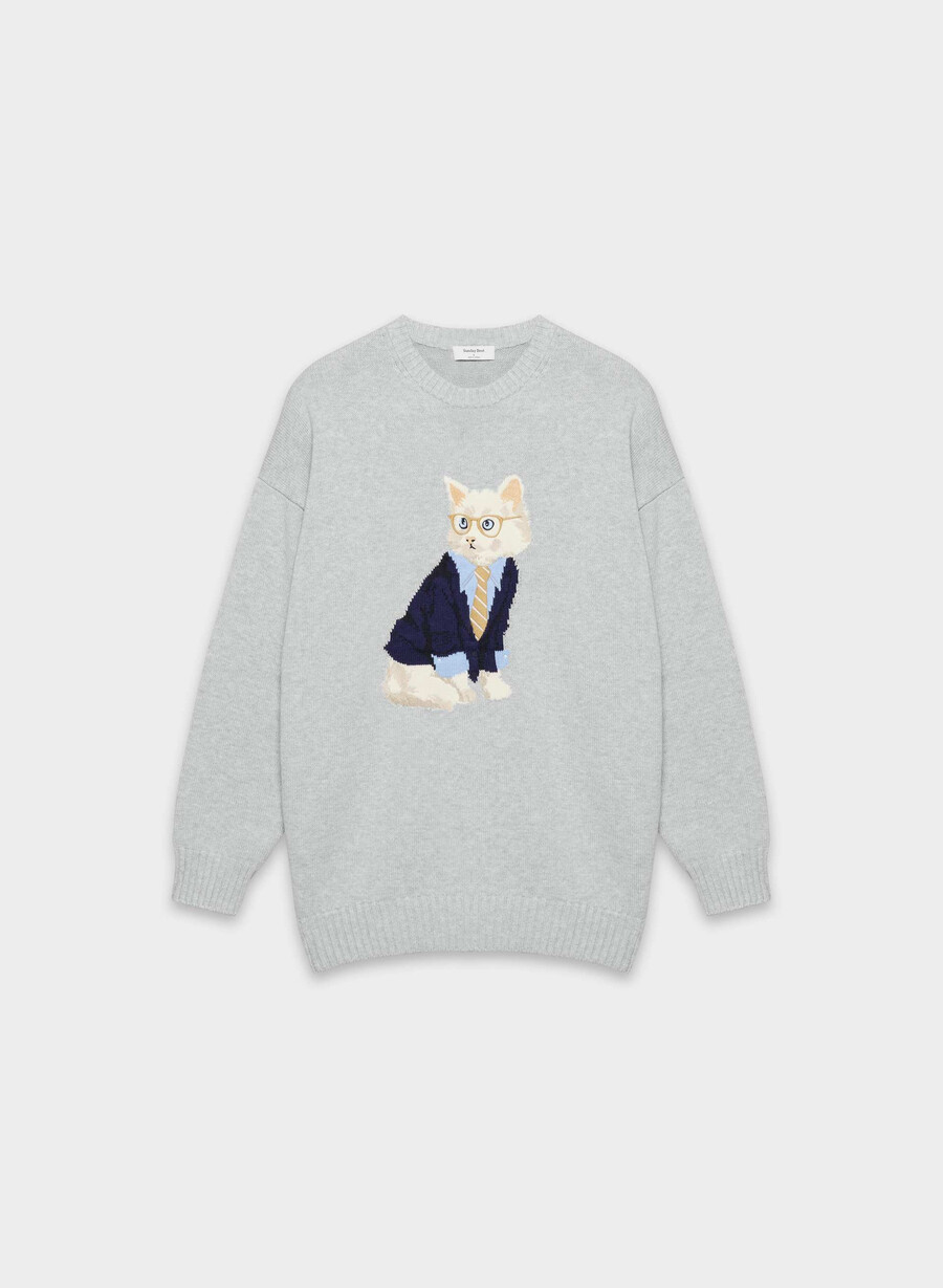 cotton charm peggy icon genser meleret kromhvit