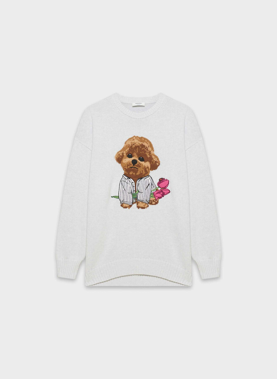 cotton charm peggy icon genser hthr cl wt brun