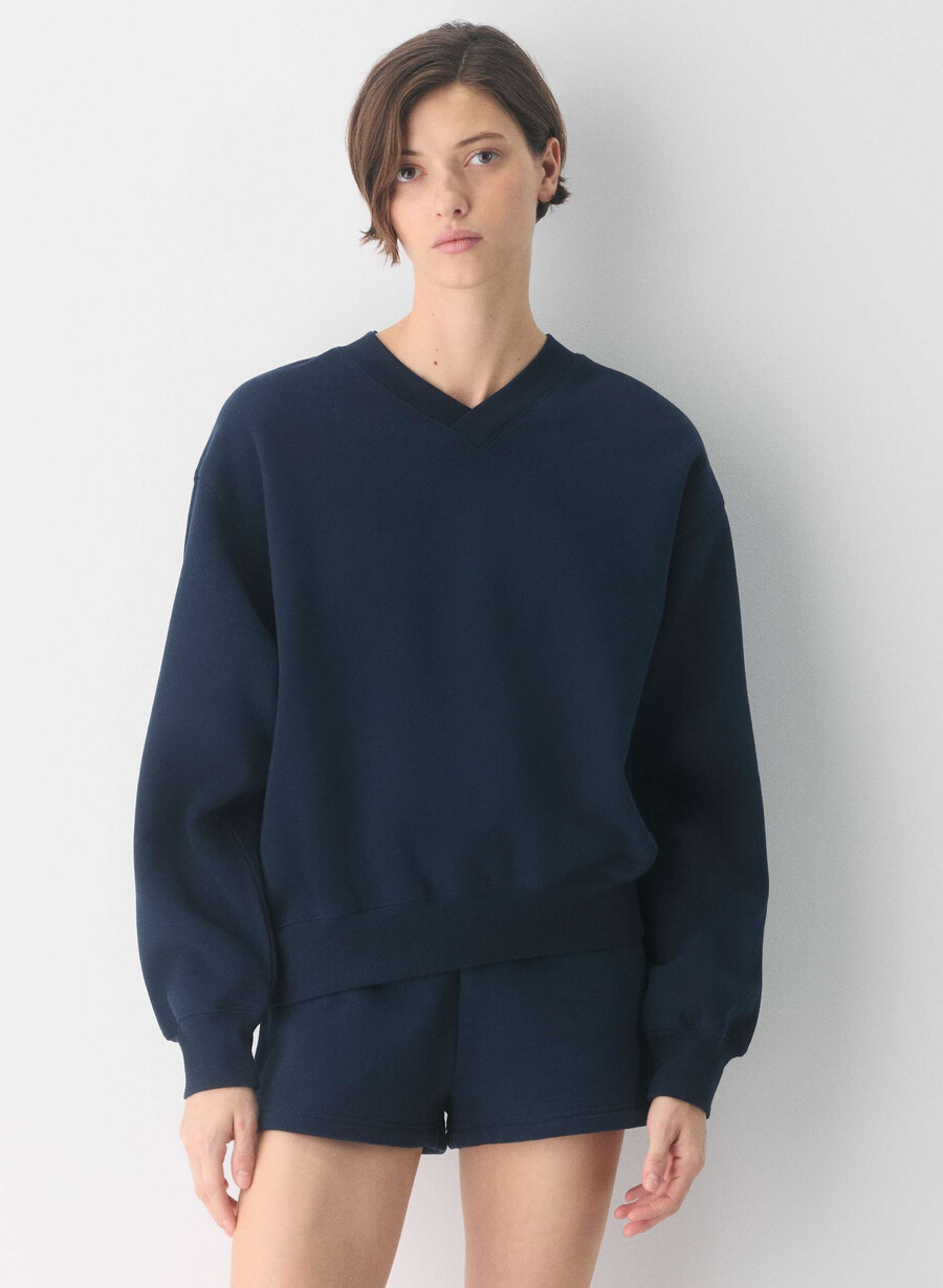 koselig fleece-genser med kjæreste-hals og admiral