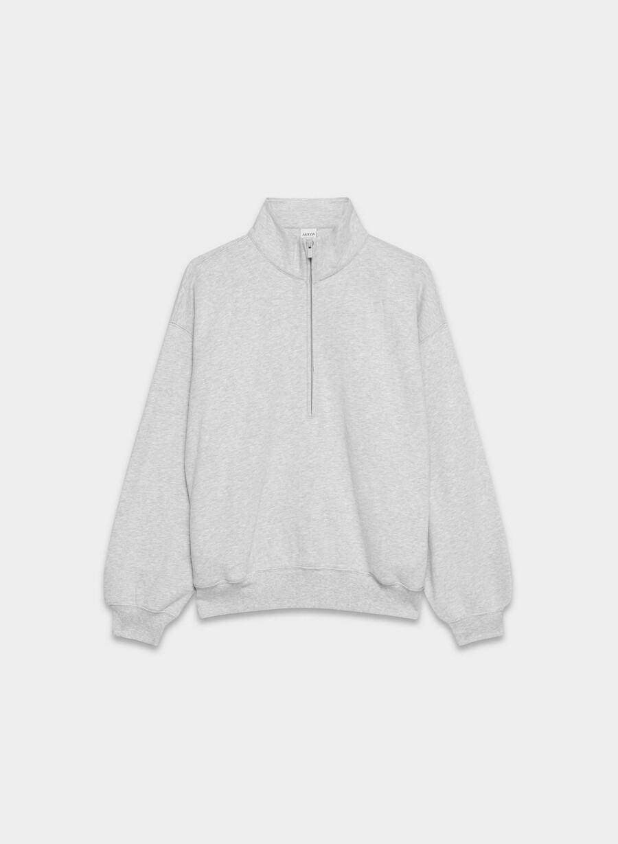 koselig svettefleece mega 12 glidelås heather chrome