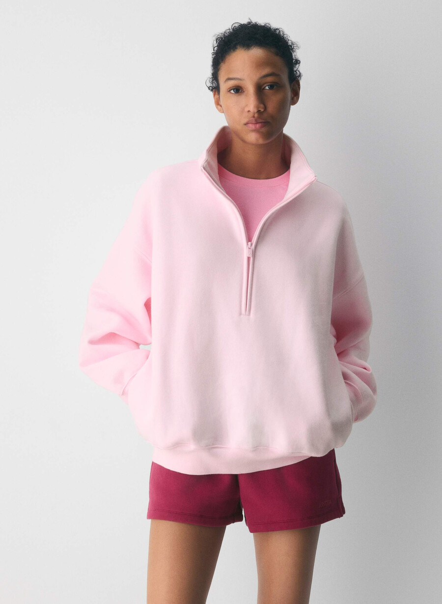 koselig svettefleece mega 12 glidelås heather chrome
