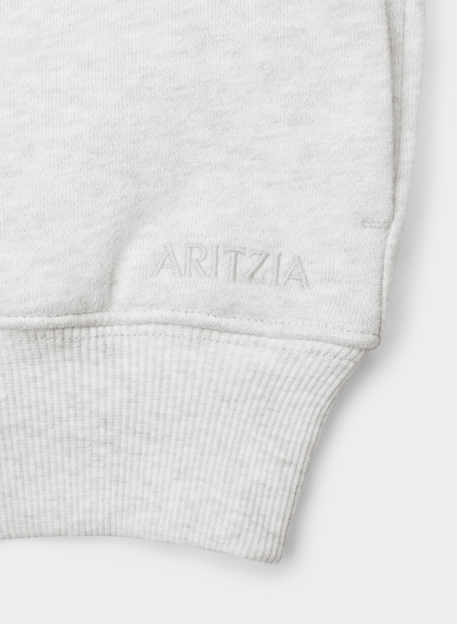 koselig svettefleece mega trakthals heather cloud white