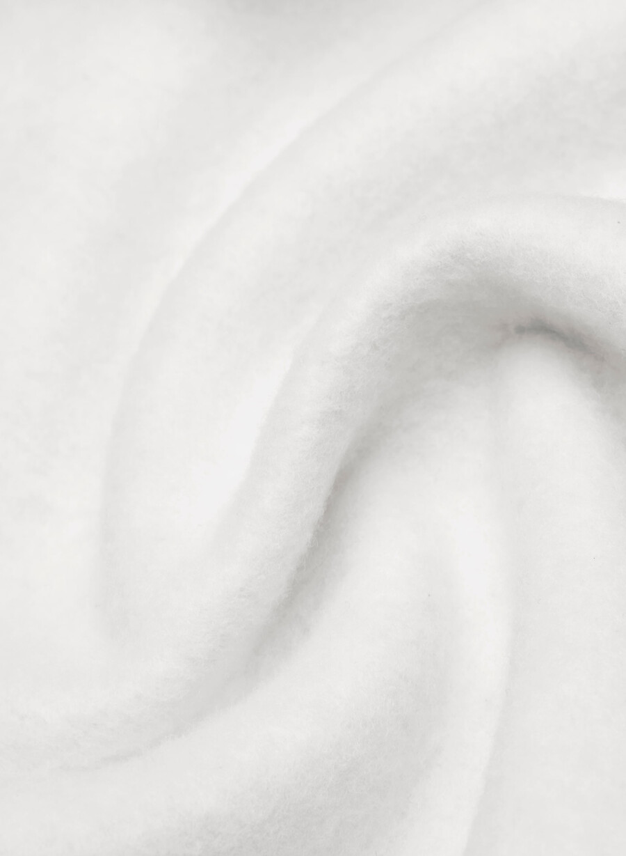 koselig svettefleece mega trakthals heather cloud white