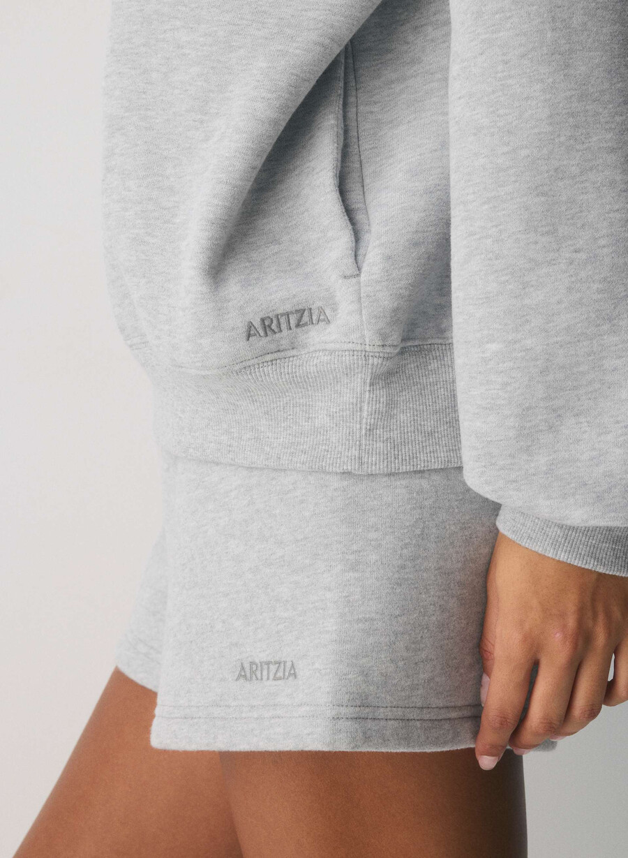 koselig svettefleece mega-trakthals heather chrome
