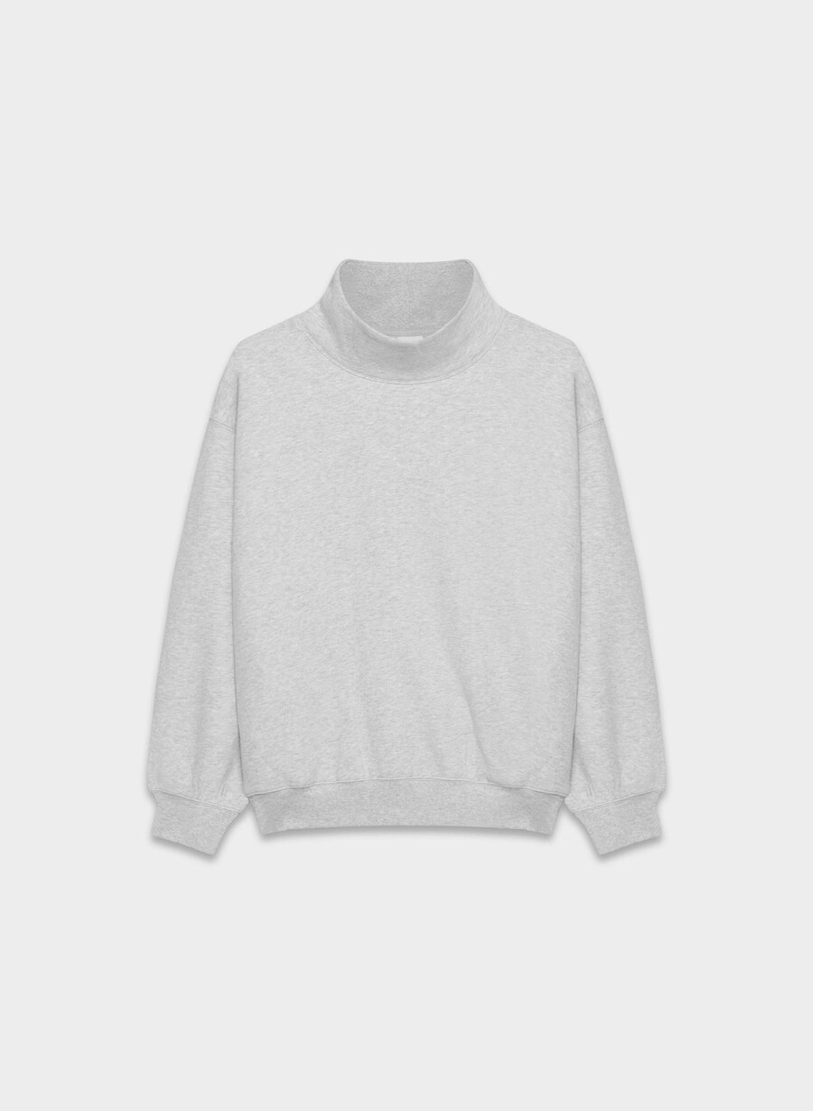 koselig svettefleece mega-trakthals heather chrome