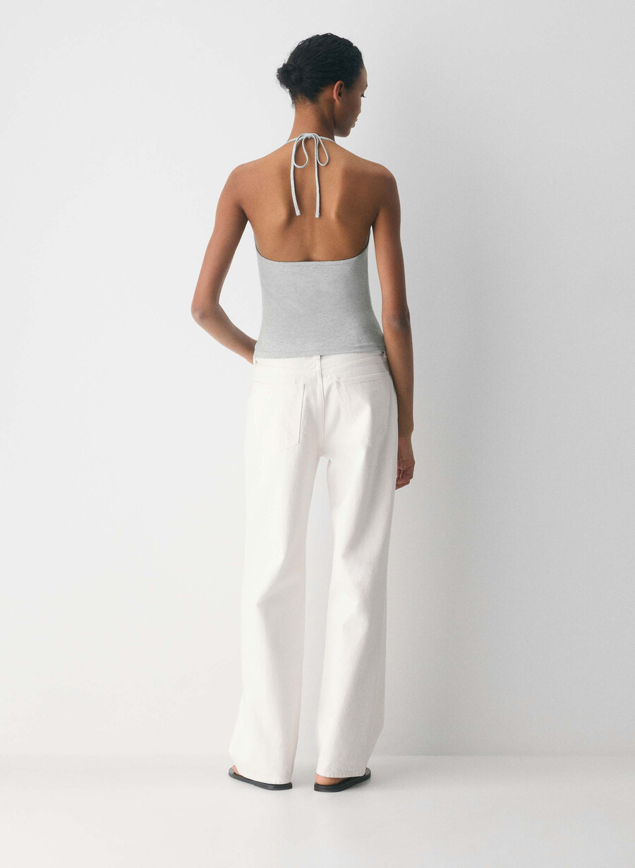 homestretch smooth slowjam halter-topp i melange krom