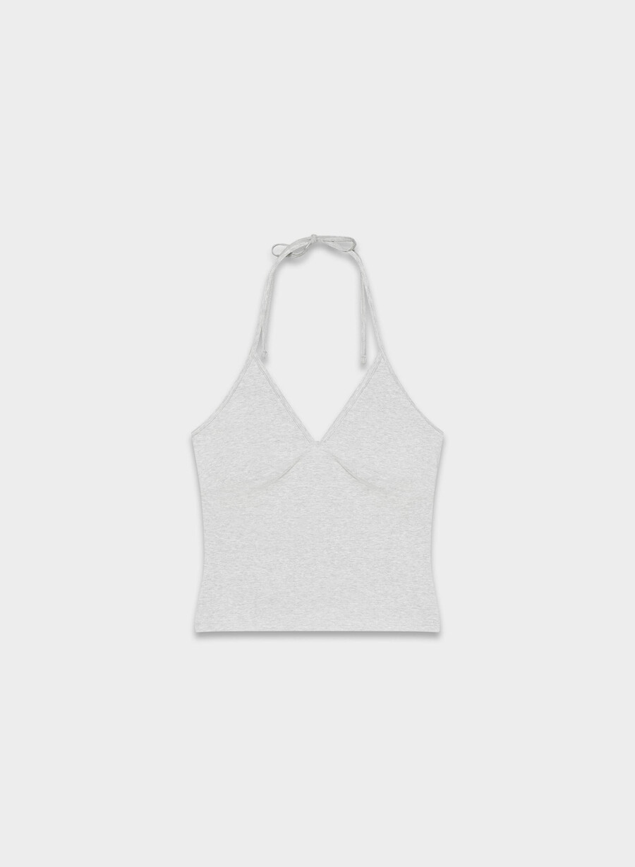 homestretch smooth slowjam halter-topp i melange krom