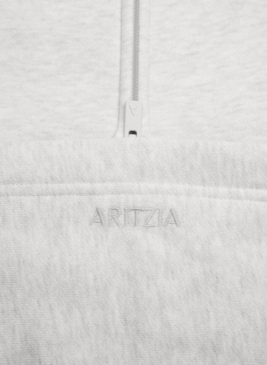 koselig hettegenser med fleece mega raglan-glidelås heather cloud white
