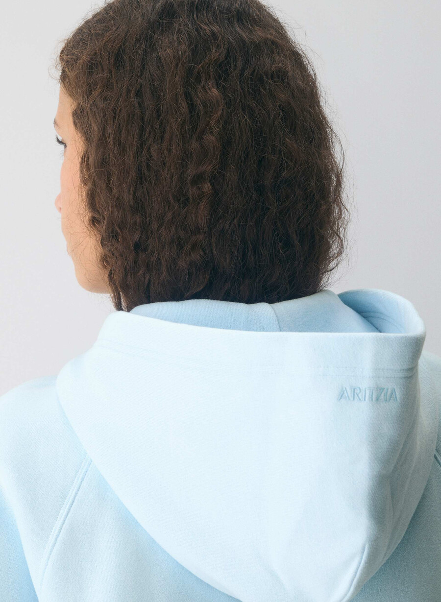 koselig fleece mega raglan hettegenser med glidelås villa blÅ