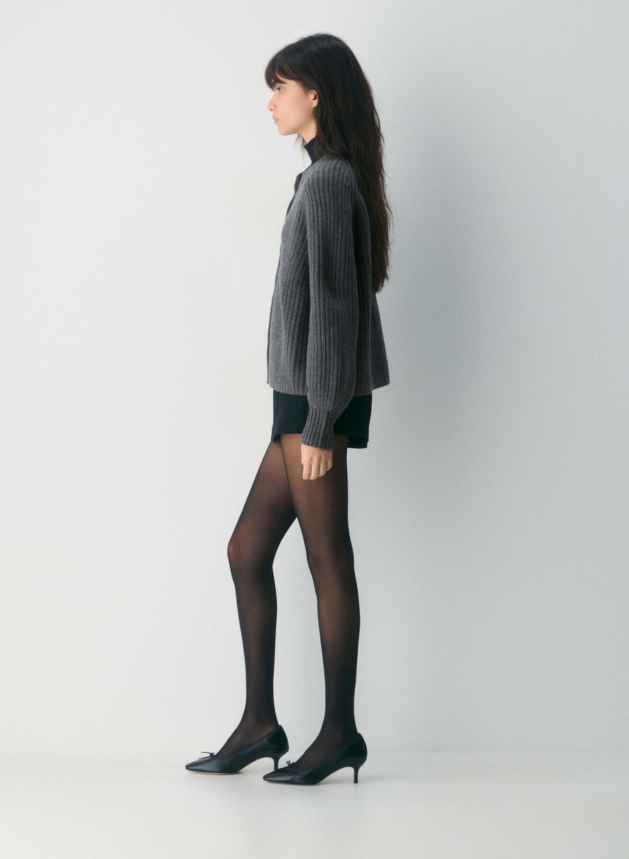 lantern ull kasjmir cardigan lynggrønn