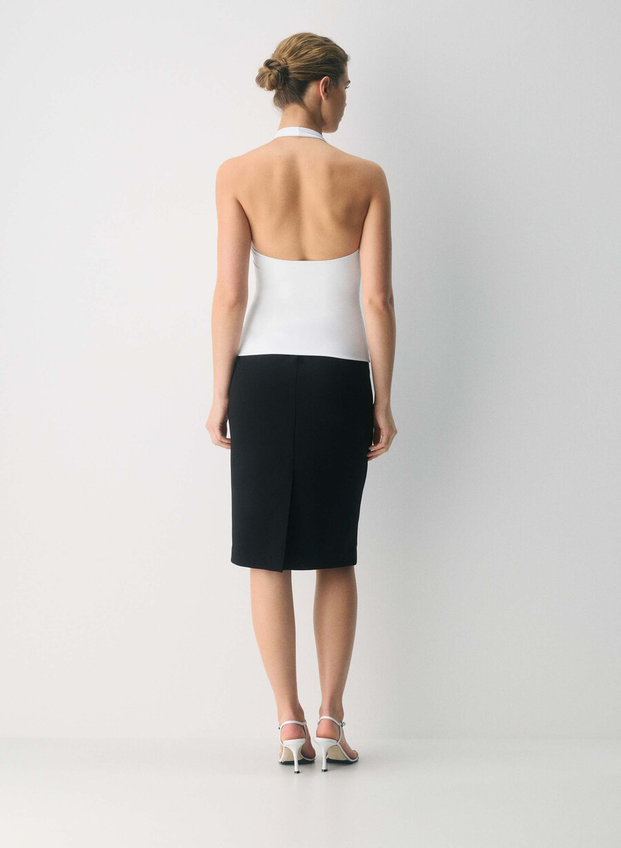 original contour transfix halter topp klar hvit