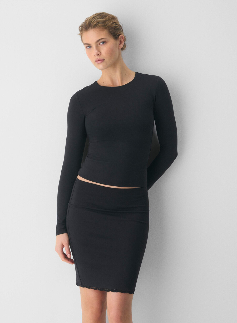 original contour conviction skjørt rik mocha brun