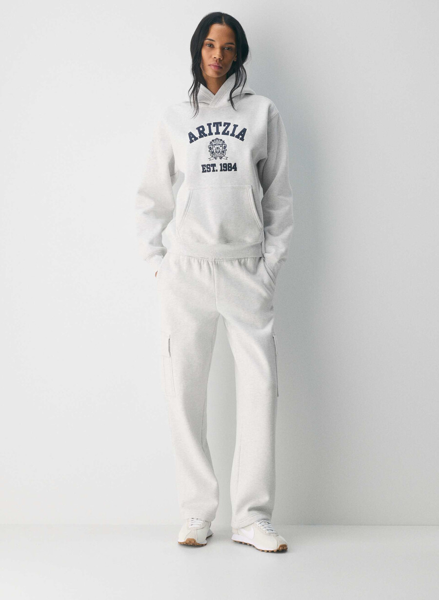 koselig fleece-hettegenser med perfekt passform admiralhvit